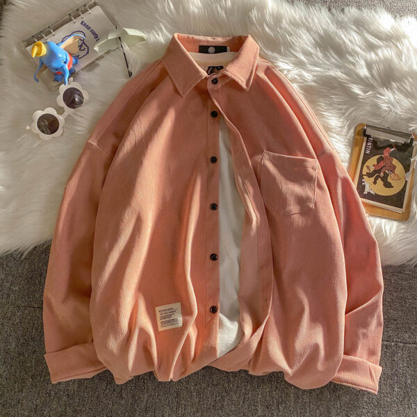 Men's corduroy long-sleeved shirt coat, new style for spring